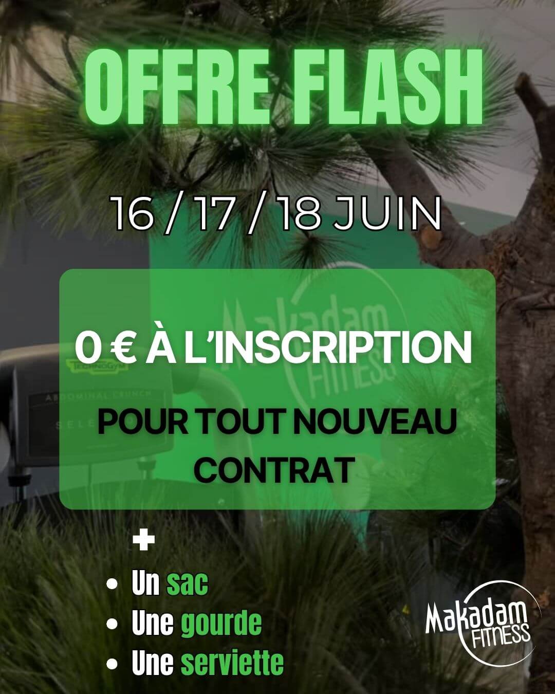 Offre flash Makadam fitness