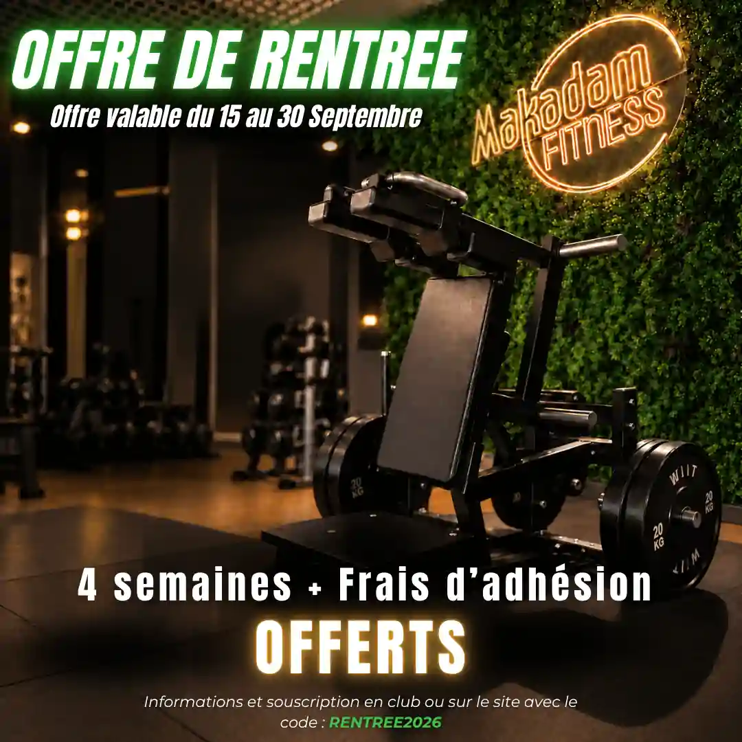 Offre de rentrée septembre makadam fitness