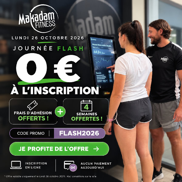 Vente flash Makadam fitness le 26 octobre